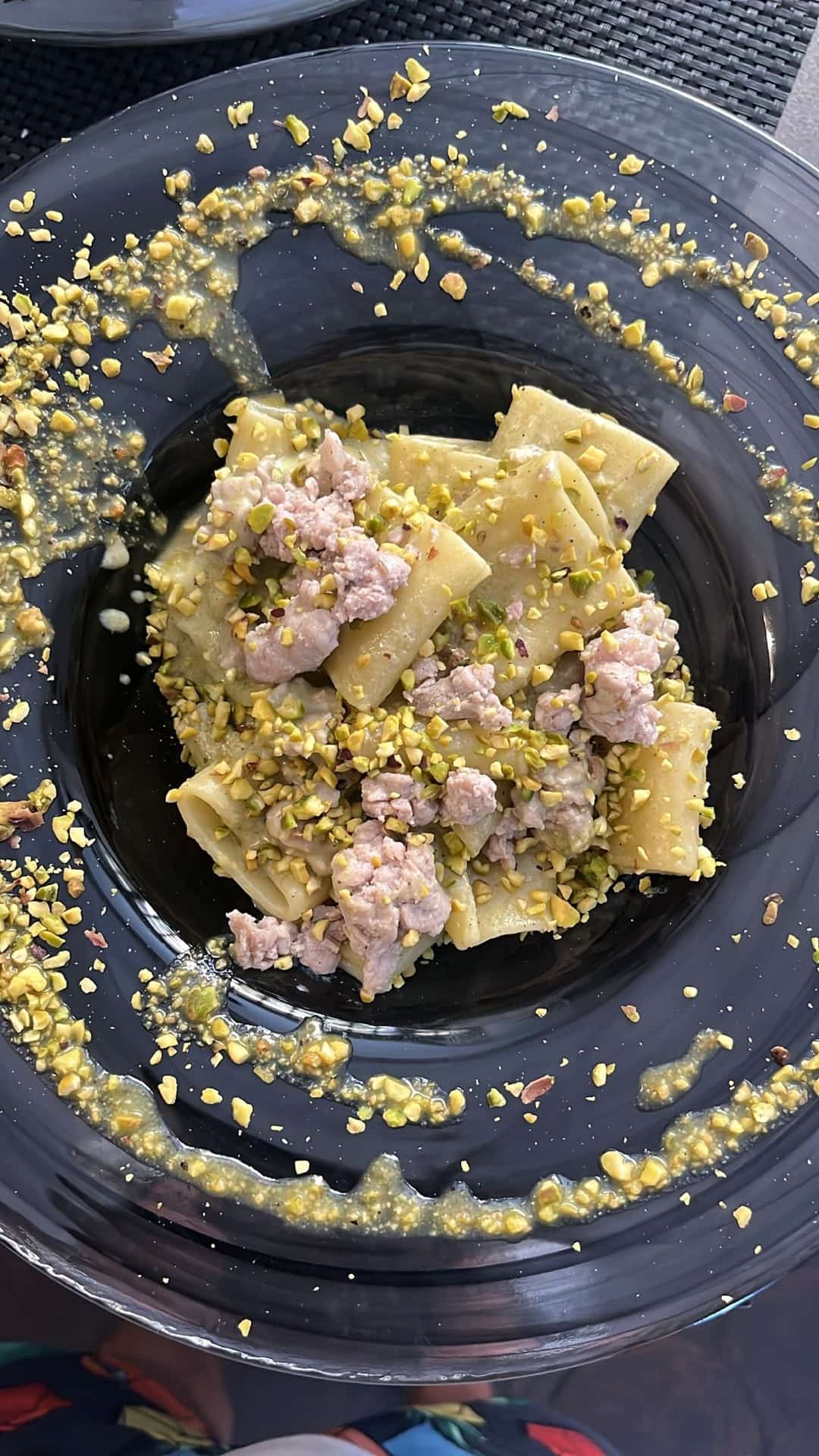 Paccheri Pistacchio e salsiccia